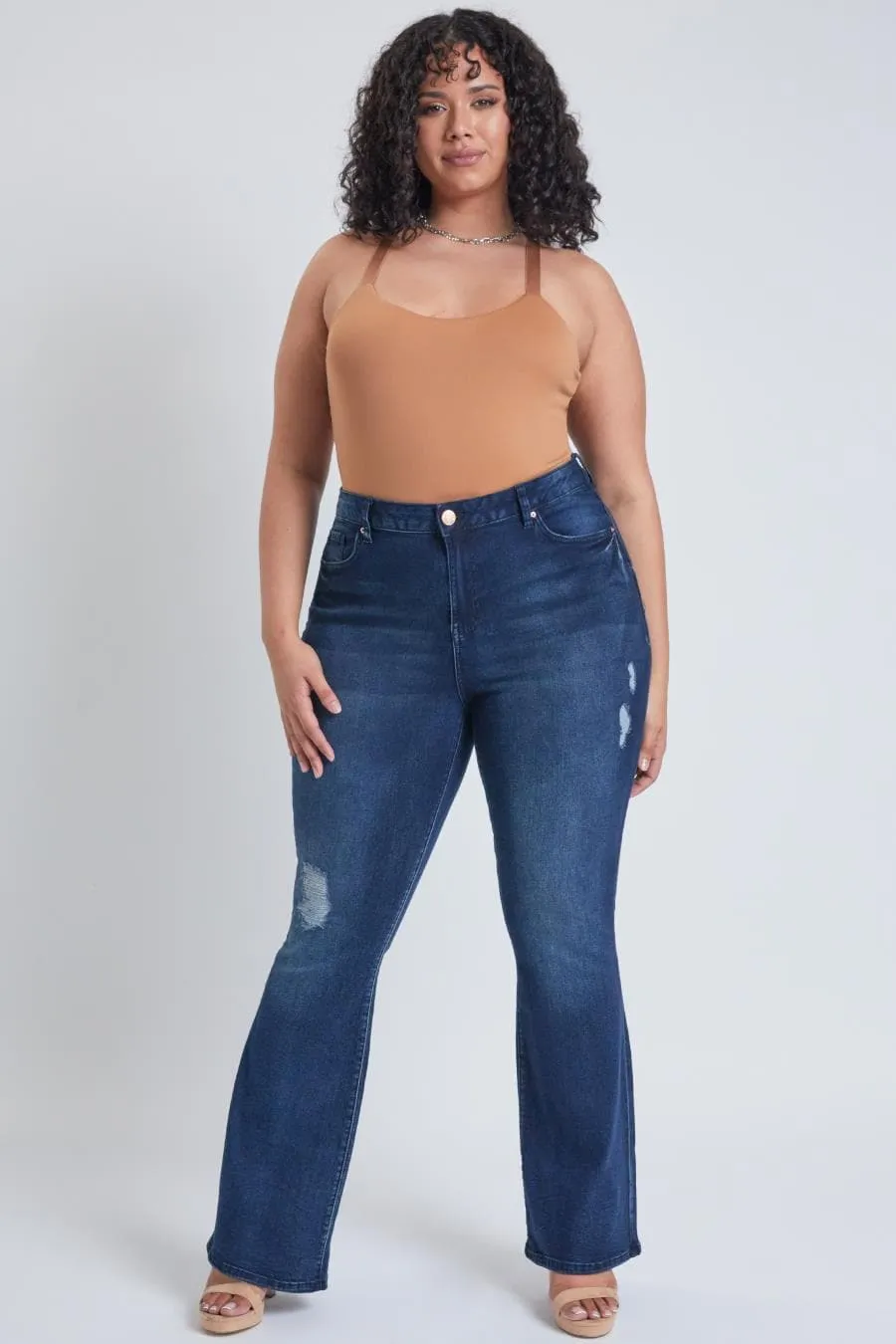 Women's Plus Size Basic Flare Jeans